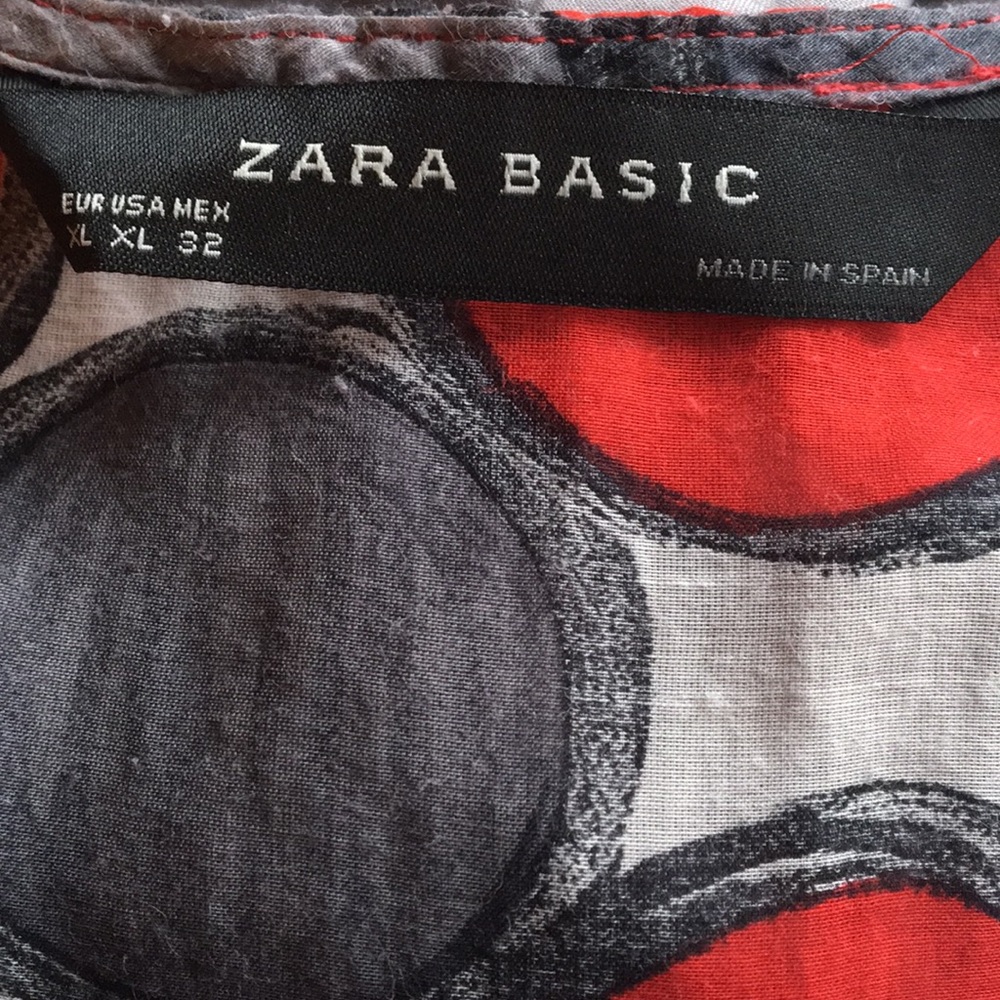 ZARA  BASIC COTTON/SILK TOP Sz XL - Picture 4 of 5